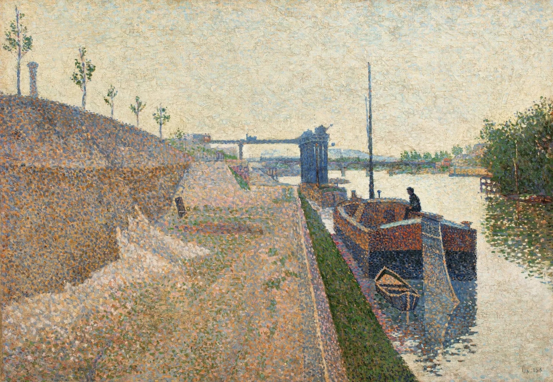 Quai de Clichy. Temps gris - Paul Signac image 1 copie de tableau peinte à la main