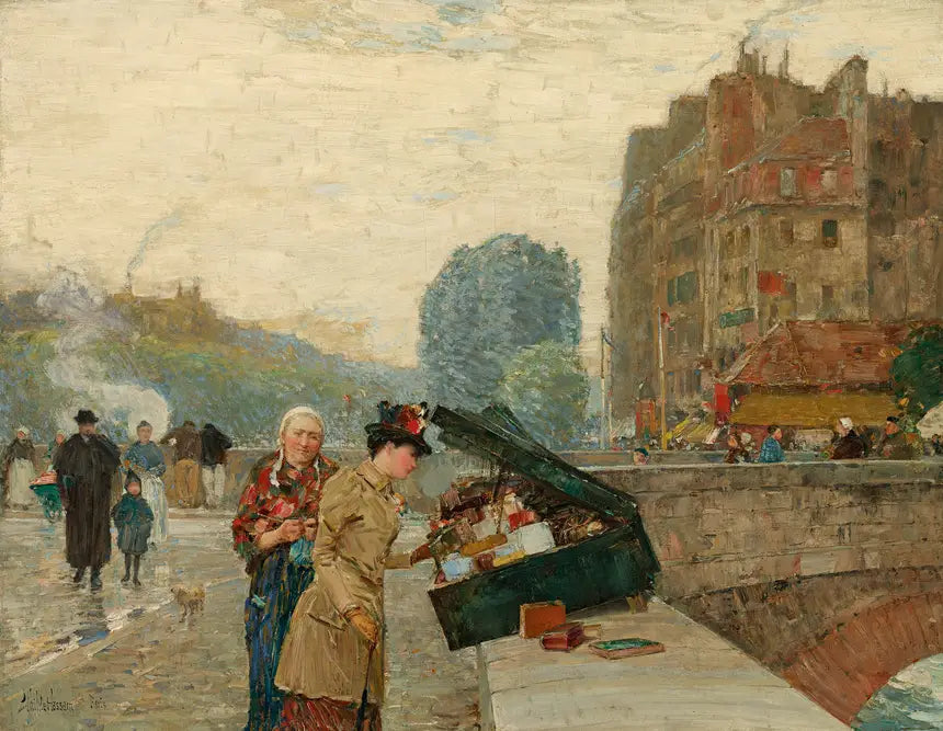 Quai Saint-Michel - Childe Hassam image 1 copie de tableau peinte à la main