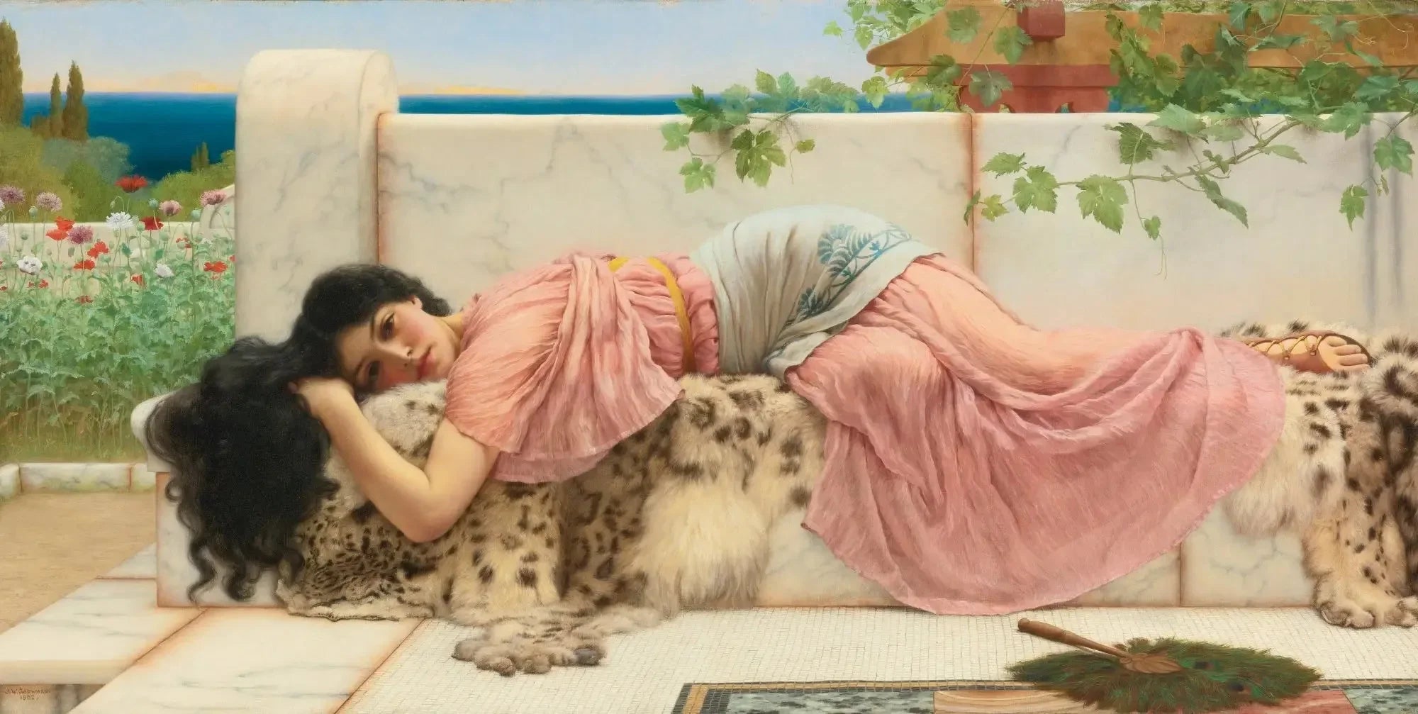 Quand ton cœur est jeune - John William Godward image 1 copie de tableau peinte à la main