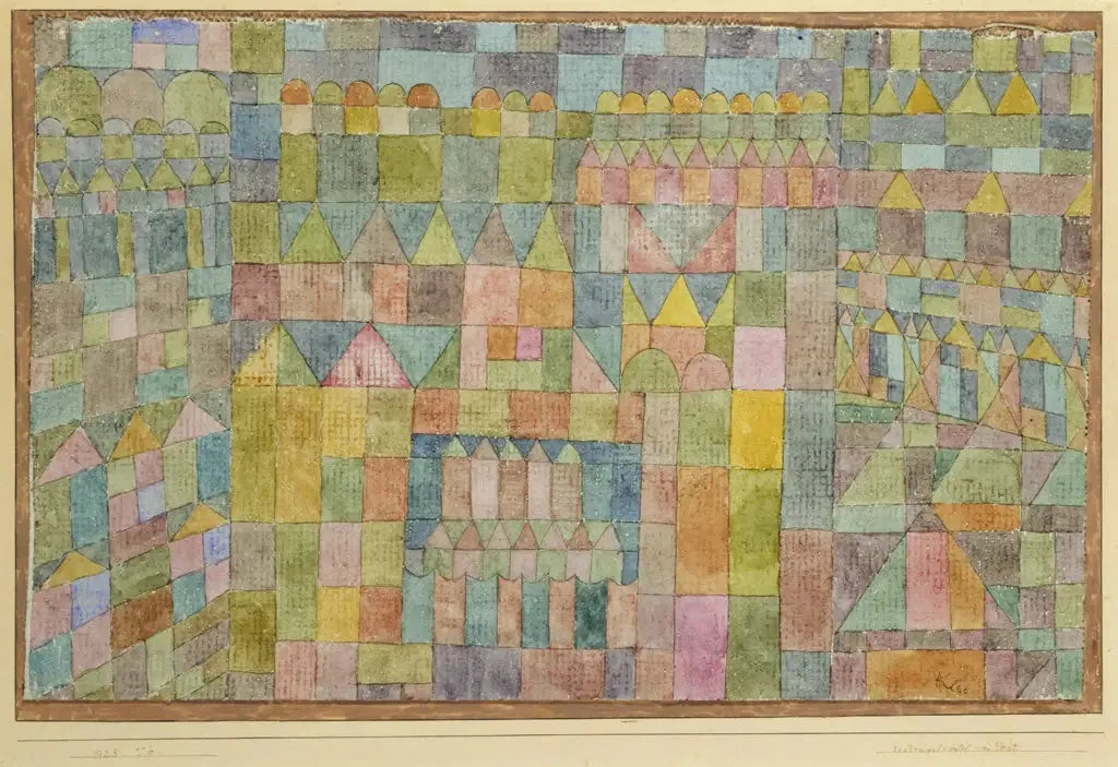 Quartier du Temple de Pert - Paul Klee image 1 reproduction de peinture à l’huile