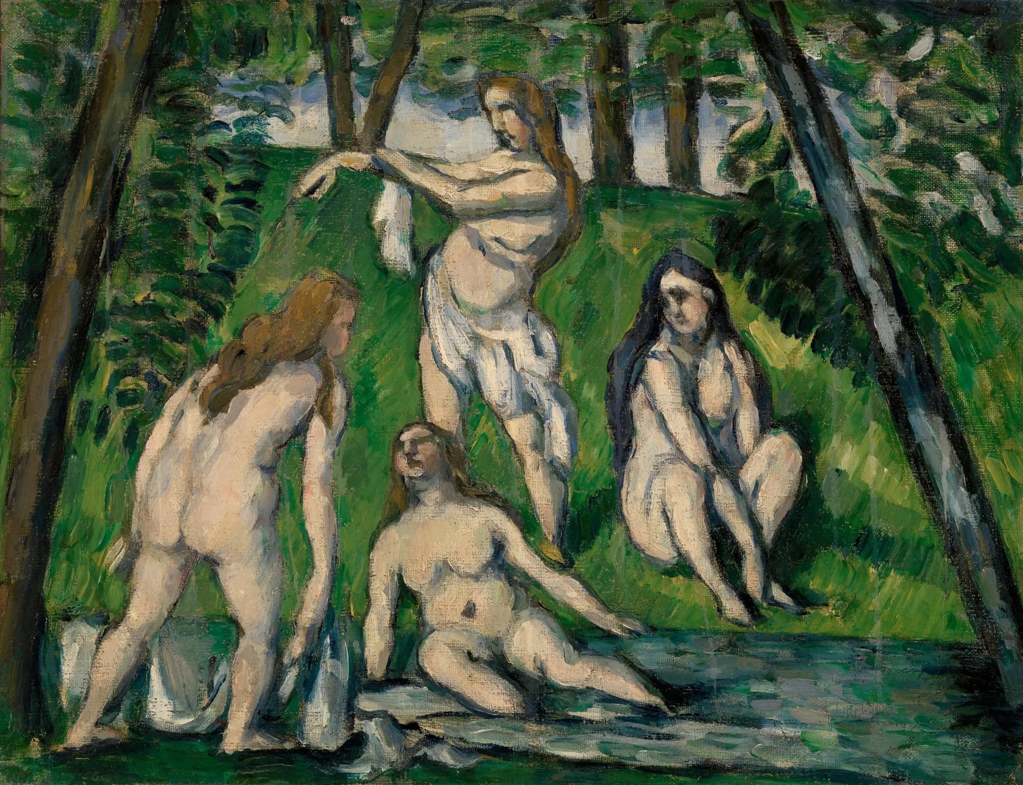 Quatre baigneuses - Paul Cézanne image 1 tableau peint à l’huile sur toile