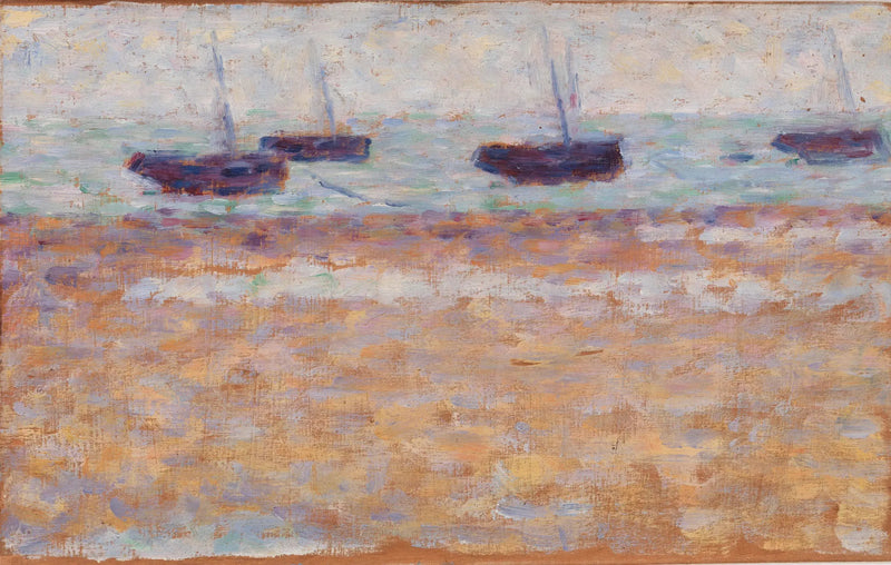 Quatre bateaux à Grandcamp - Georges Seurat