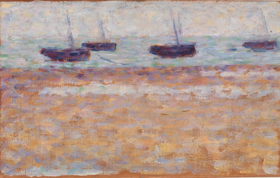 Quatre bateaux à Grandcamp - Georges Seurat