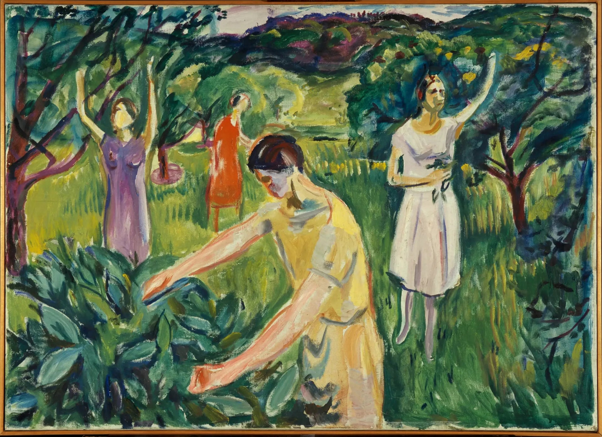 Quatre Femmes au jardin - Edvard Munch image 1 reproduction réalisée par Alpha Reproduction