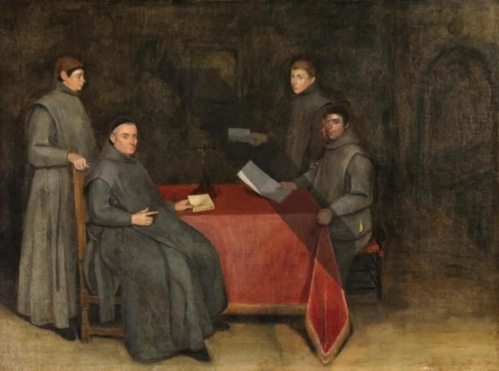 Quatre moines franciscains - Gerard ter Borch image 1 copie peinte à la main à l’huile
