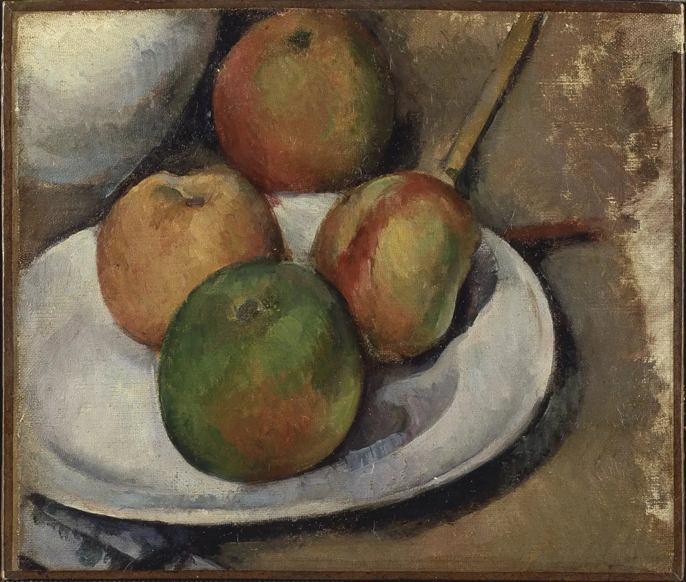 Quatre pommes et un couteau - Paul Cézanne image 1 reproduction d’œuvre d’art à l’huile