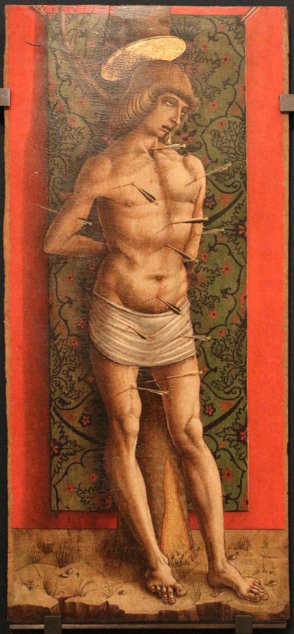 Quatre saints et bienheureux : Saint Sébastien - Carlo Crivelli image 1 reproduction de peinture à l’huile