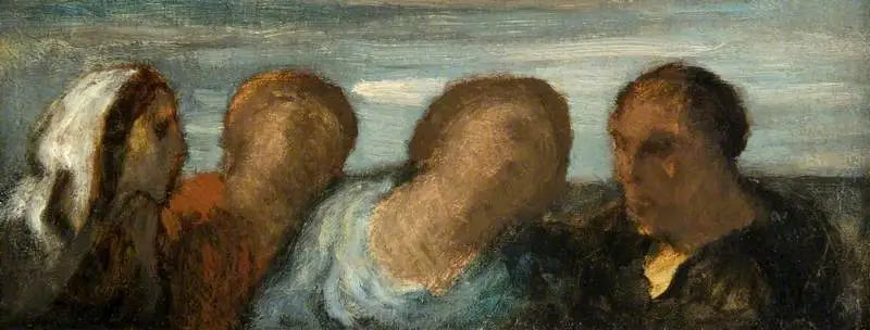 Quatre têtes - Honoré Daumier image 1 copie de tableau peinte à la main