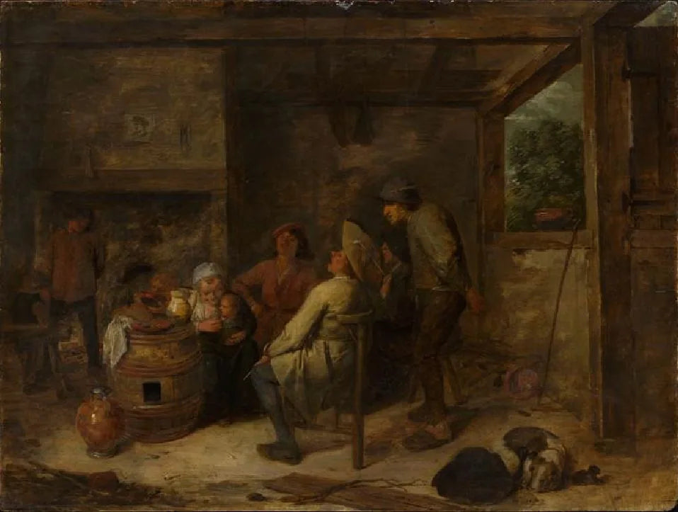 Quatuor de paysans - Adriaen Brouwer image 1 copie de tableau peinte à la main