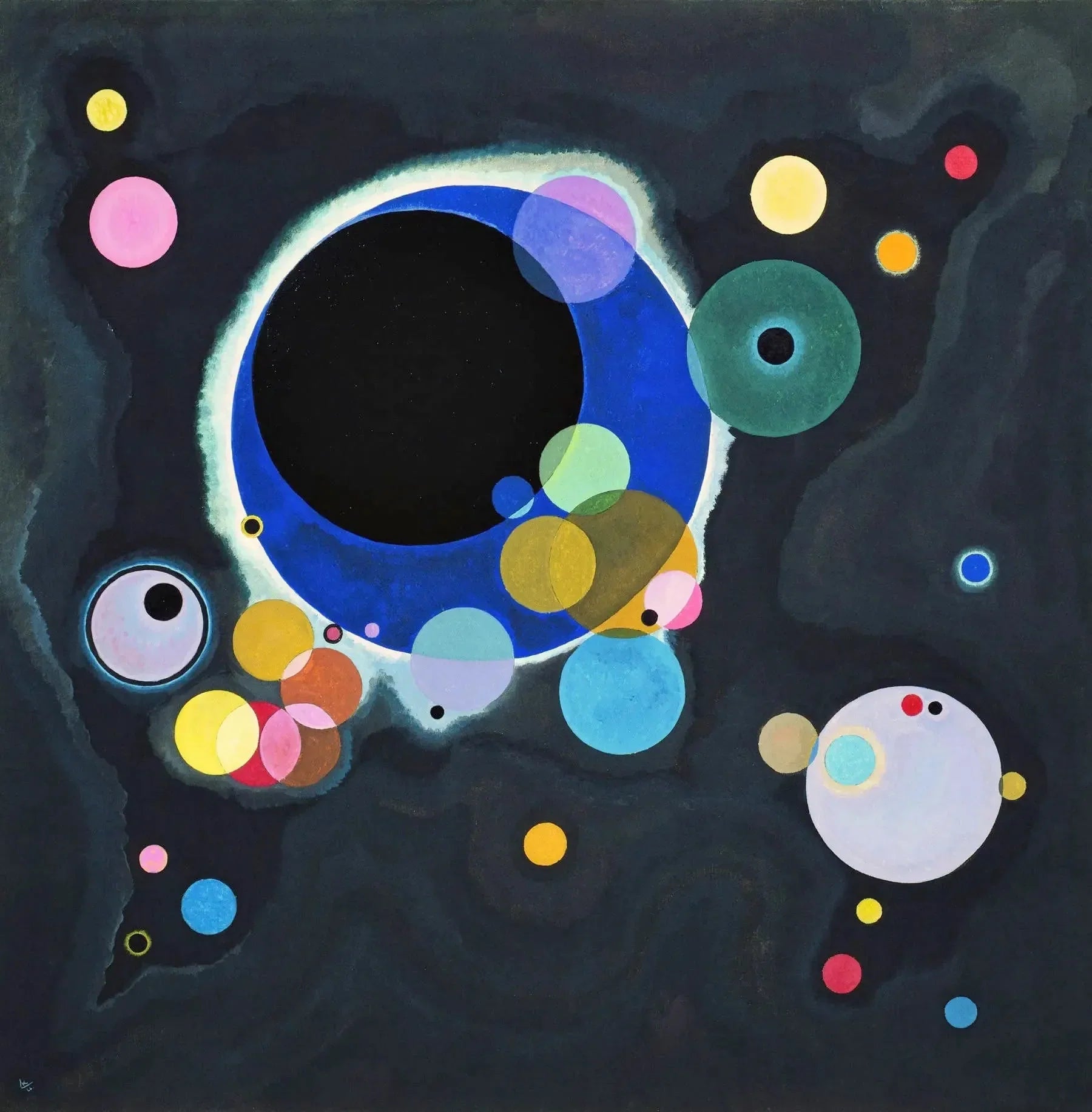 Quelques Cercles - Vassily Kandinsky image 1 reproduction de peinture à l’huile