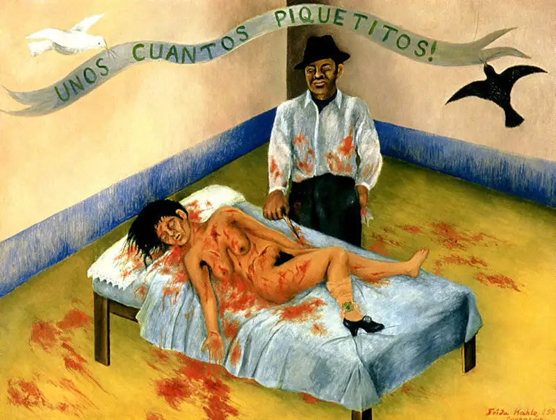 Quelques petites piqûres - Frida Kahlo image 1 copie peinte à la main à l’huile