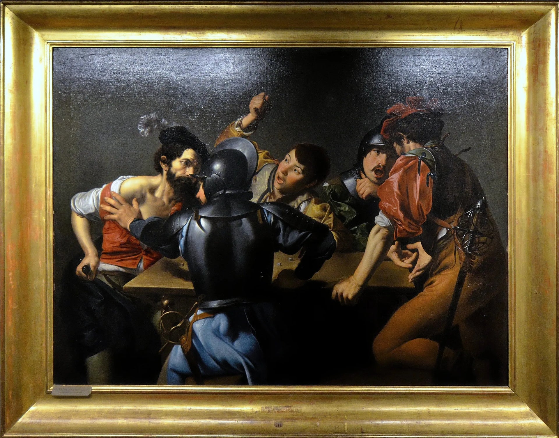 Querelle de joueurs dans un corps de garde - Valentin de Boulogne image 1 copie peinte à la main à l’huile