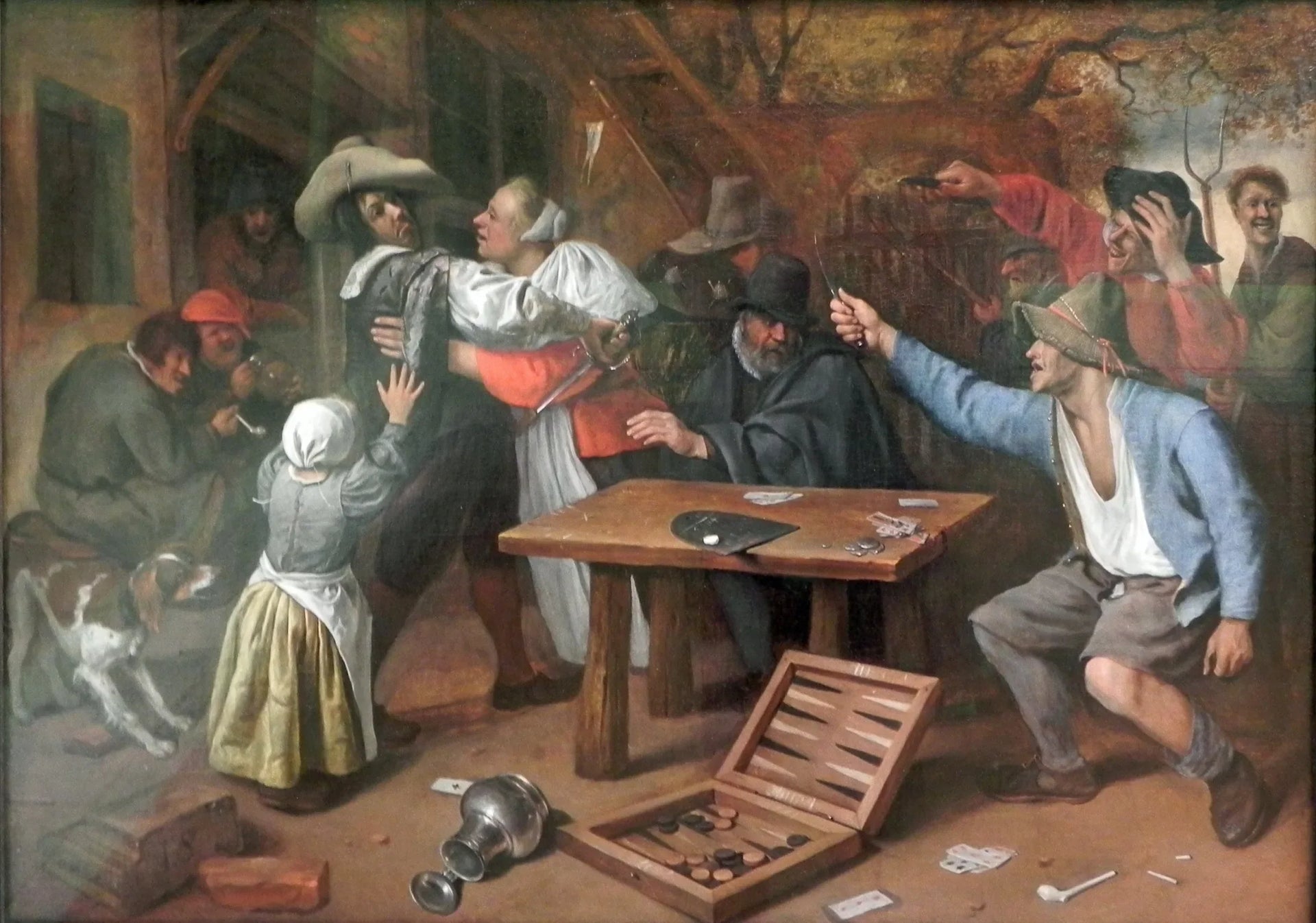 Querelle de joueurs - Jan Steen image 1 tableau peint à l’huile sur toile