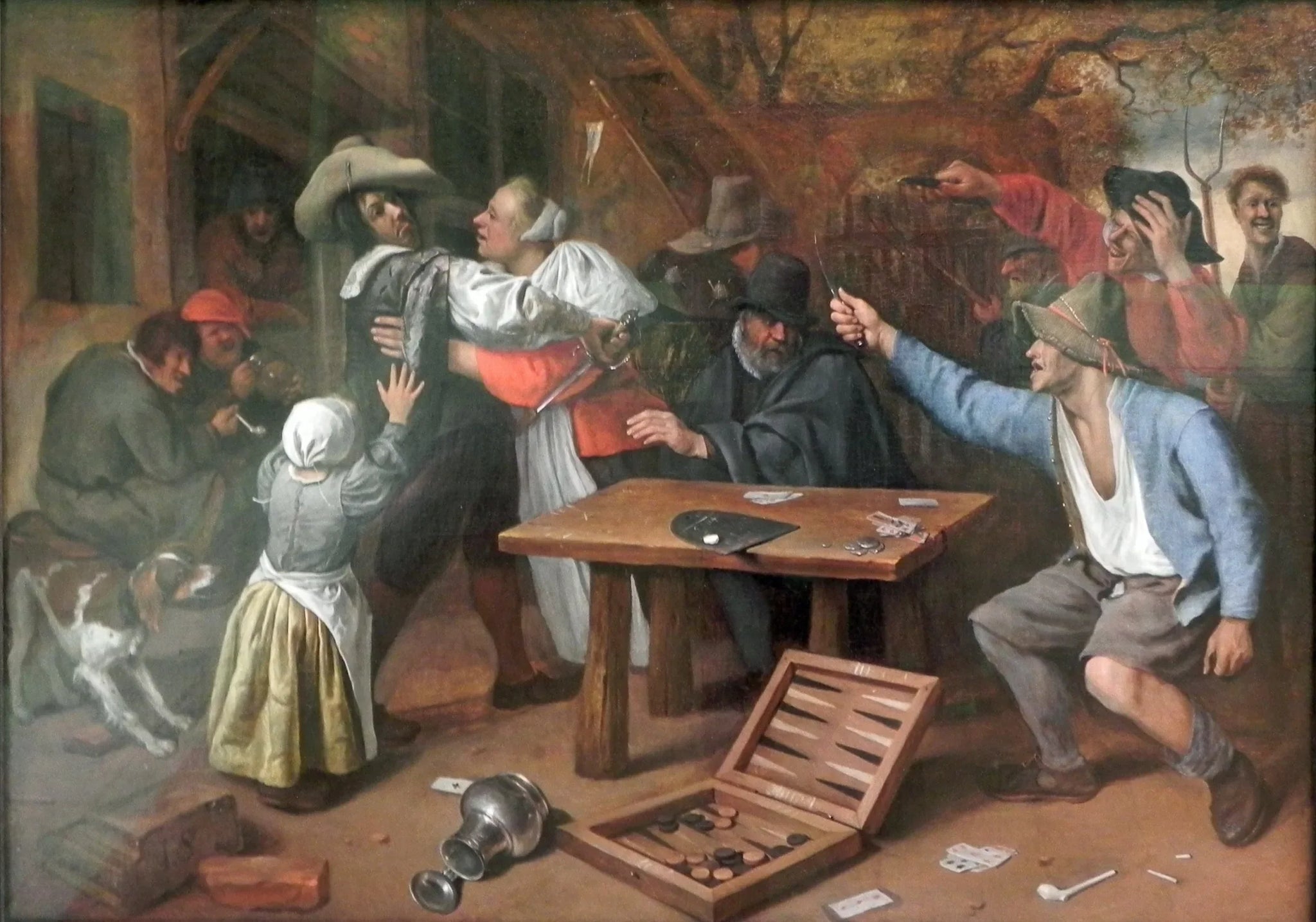 Querelle de joueurs - Jan Steen image 1 tableau peint à l’huile sur toile