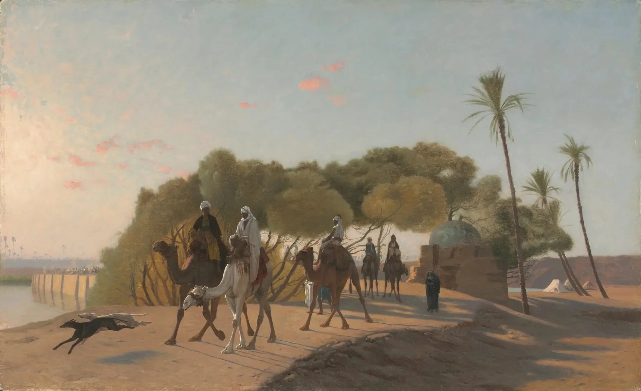 Quitter l'oasis - Jean-Léon Gérôme image 1 reproduction d’œuvre d’art à l’huile