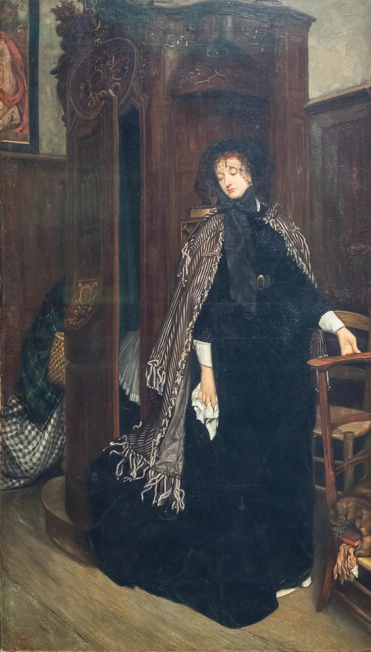 Quitter le confessionnal (à l'église) - James Tissot image 1 tableau peint à l’huile sur toile