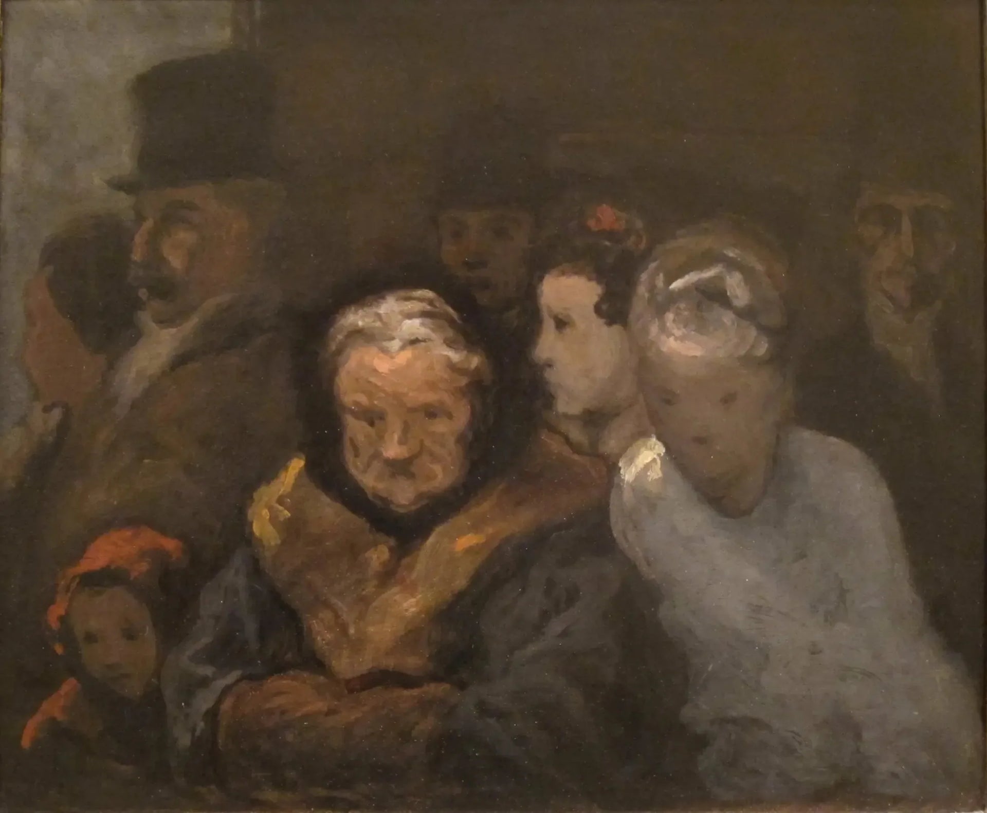 Quitter le théâtre - Honoré Daumier image 1 reproduction de peinture à l’huile