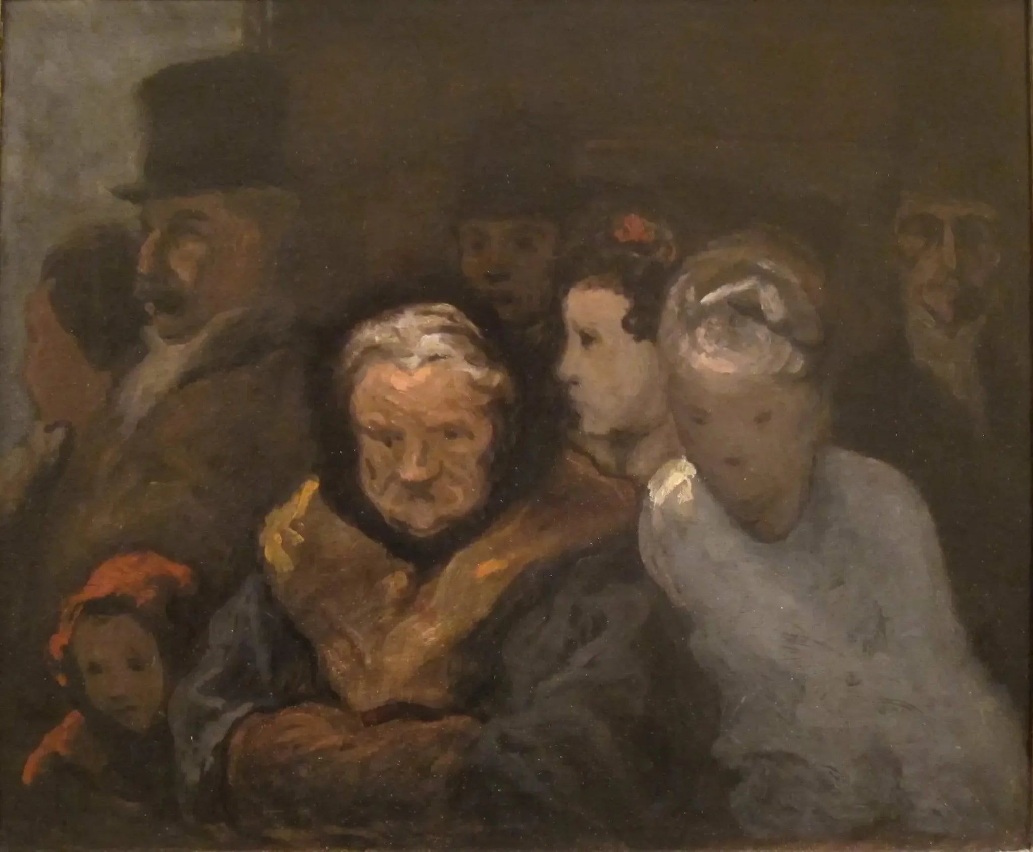 Quitter le théâtre - Honoré Daumier image 1 reproduction de peinture à l’huile