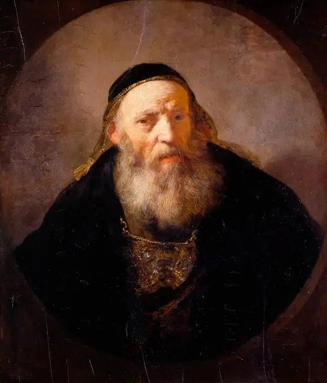 Un rabbin coiffé d’un bonnet – Rembrandt