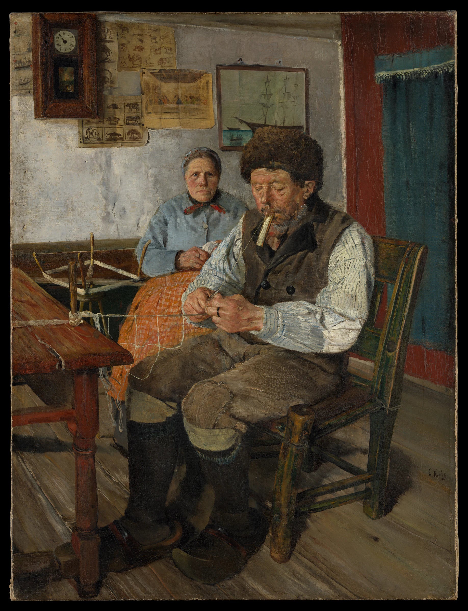 Le raccommodeur de filets - Christian Krohg