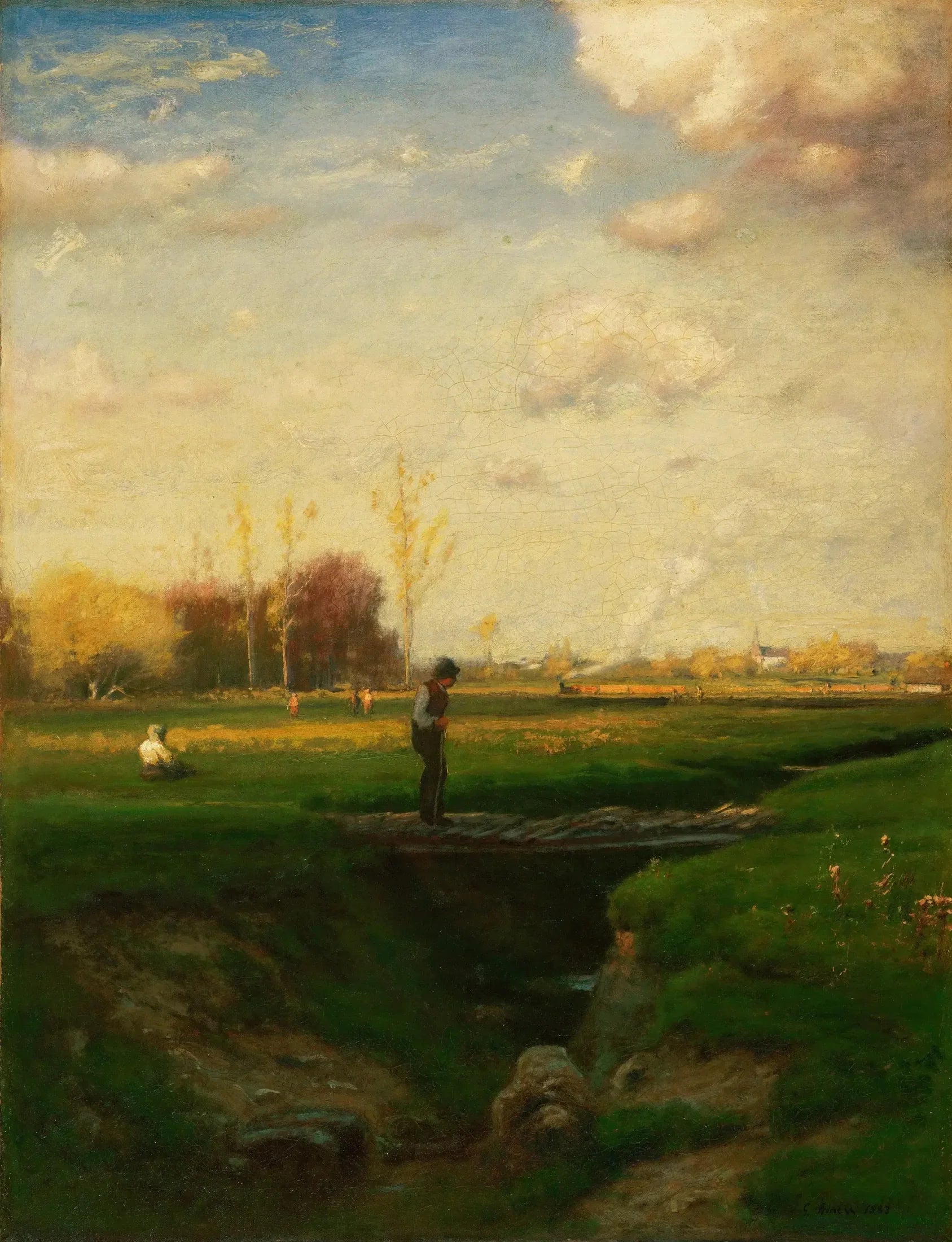Raccourci, gare de Watchung, New Jersey - George Inness image 1 copie peinte à la main à l’huile