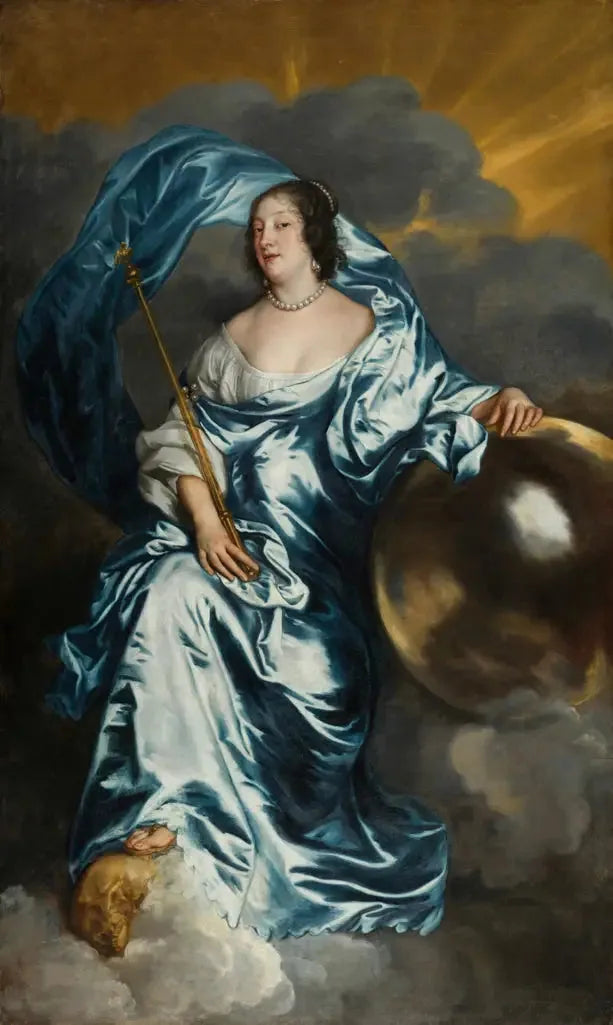Rachel de Ruvigny, comtesse de Southampton, dans le rôle de Fortune - Antoine van Dyck image 1 reproduction artisanale de tableau