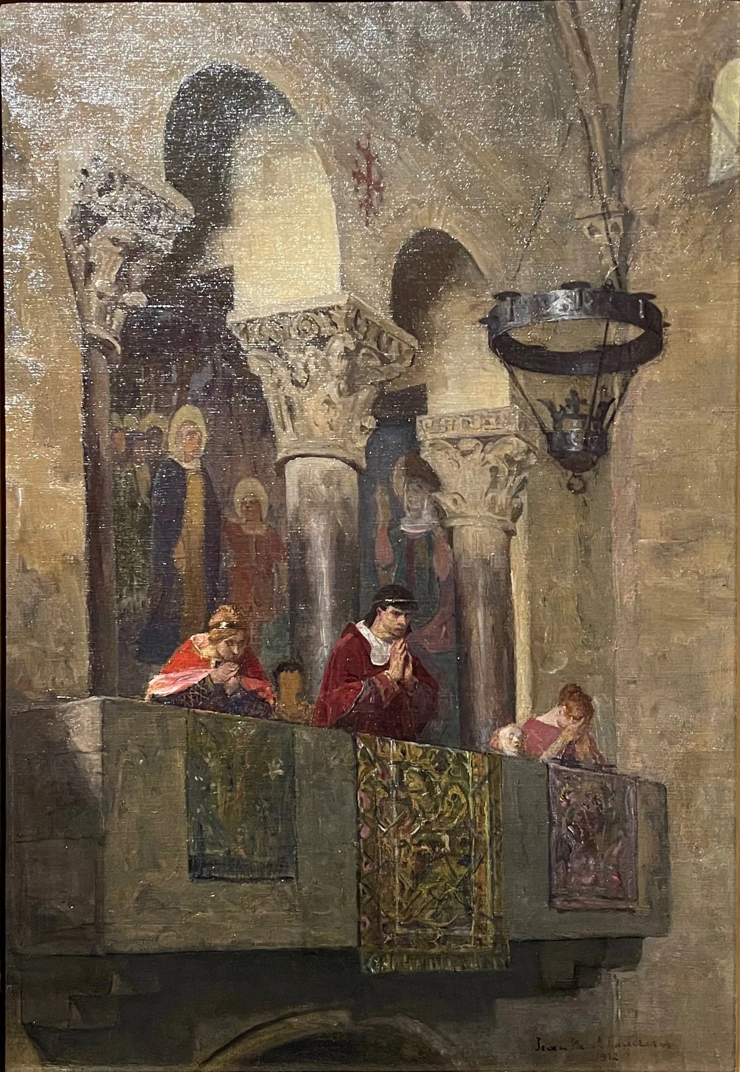 Raimond VI, comte de Toulouse, en prière dans une église - Jean-Paul Laurens image 1 reproduction réalisée par Alpha Reproduction