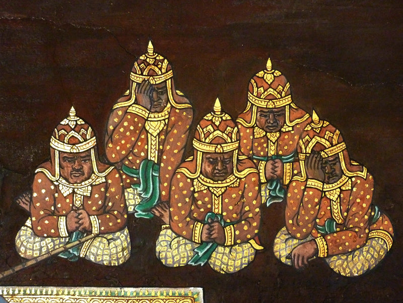 Ramakien, panneau 160 du cloître de Wat Phra Kaew - Ateliers royaux de Bangkok