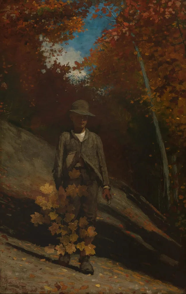 Ramassage des feuilles d'automne - Winslow Homer image 1 reproduction d’œuvre d’art à l’huile