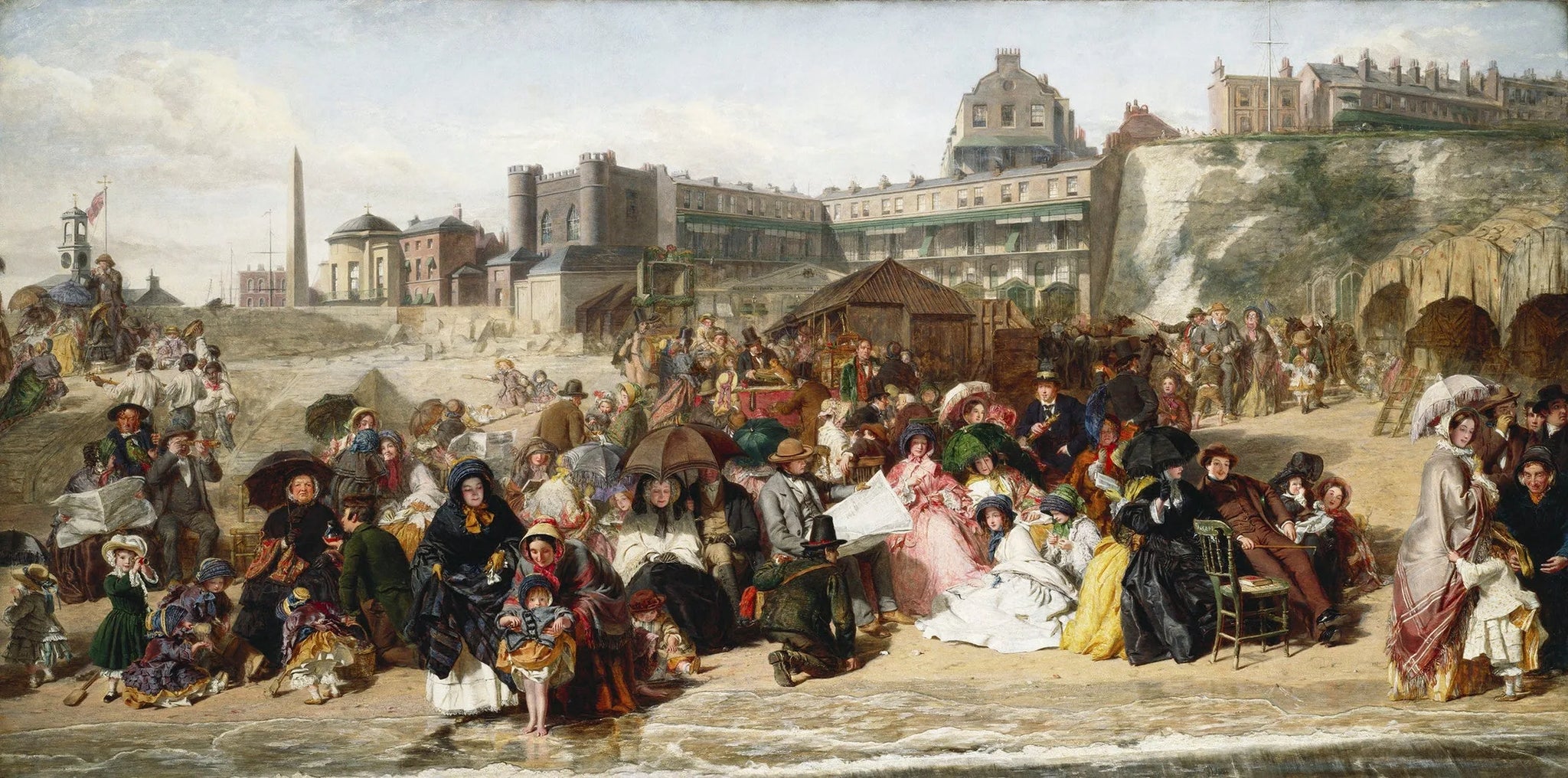 Ramsgate Sands (La vie au bord de la mer) - William Powell Frith image 1 copie de tableau peinte à la main