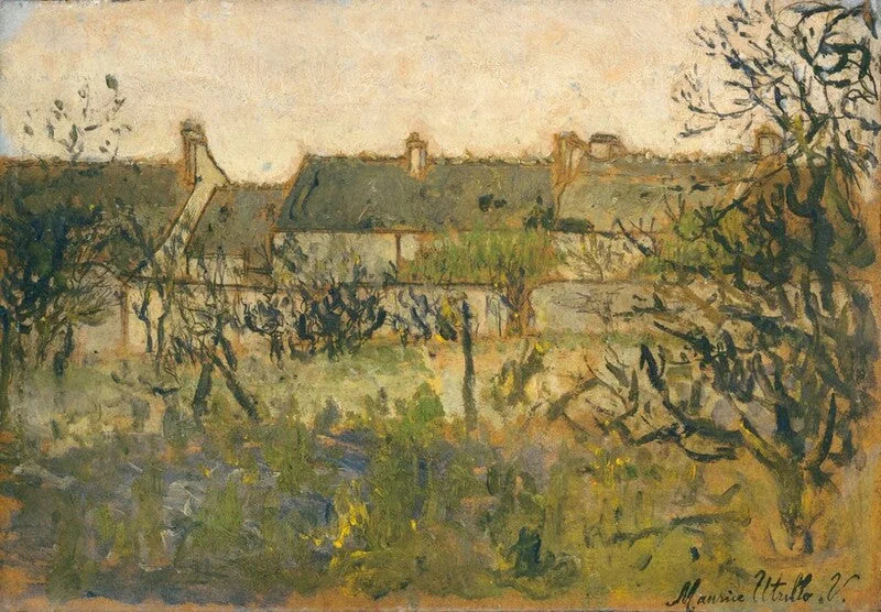 Rangée de maisons à Pierrefitte - Maurice Utrillo image 1 reproduction réalisée par Alpha Reproduction