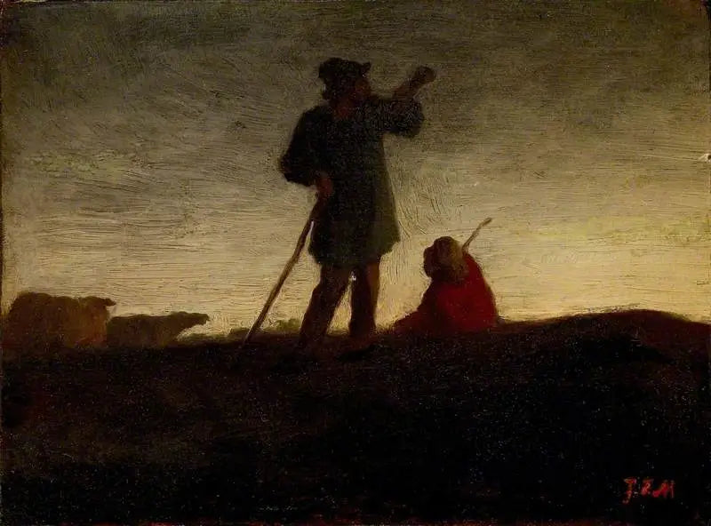 Rappel du troupeau - Jean-François Millet image 1 copie de tableau peinte à la main