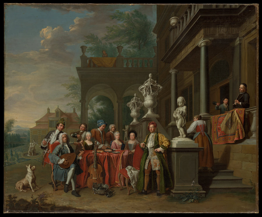 Un rassemblement musical à la cour de l'Électeur Karl Albrecht de Bavière - Peter Jacob Horemans