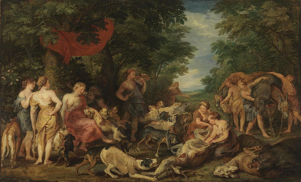 Rast der Diana nach der Jagd - Jan Brueghel l’Ancien image 1 reproduction réalisée par Alpha Reproduction