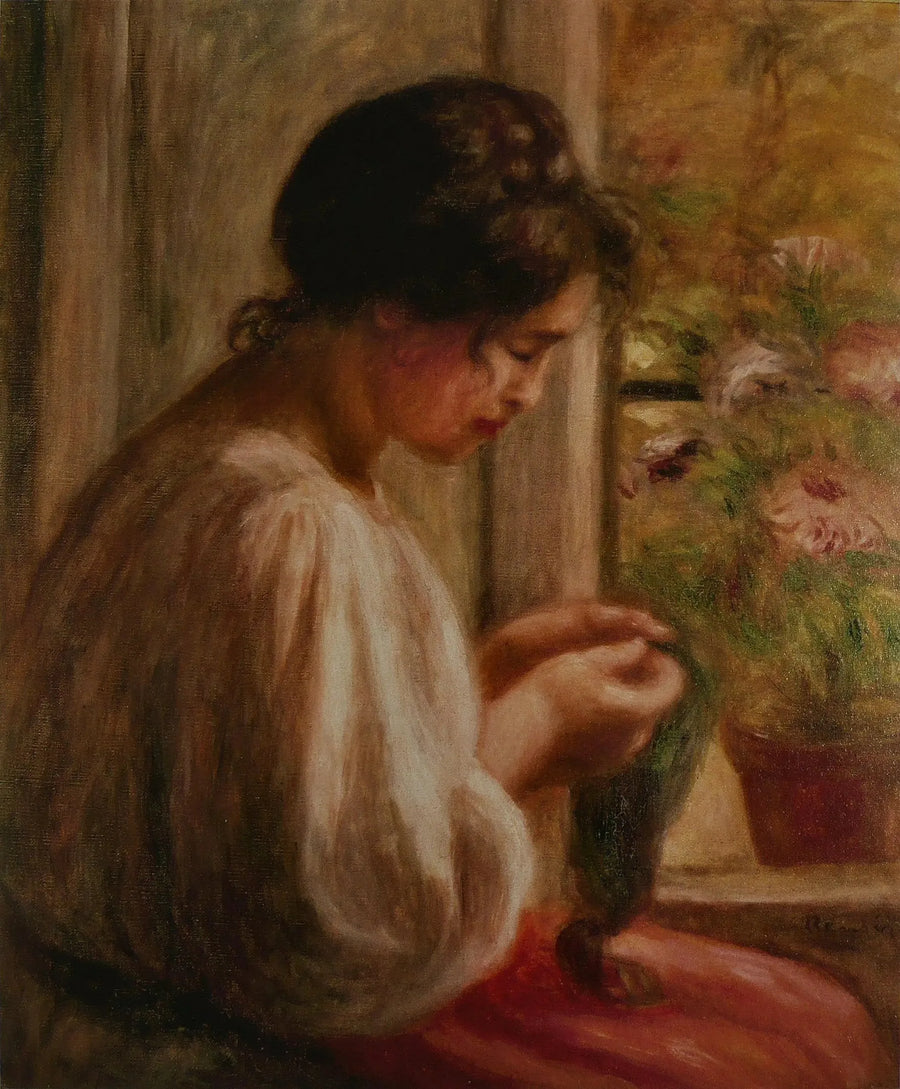 Ravaudeuse à la fenêtre - Pierre-Auguste Renoir