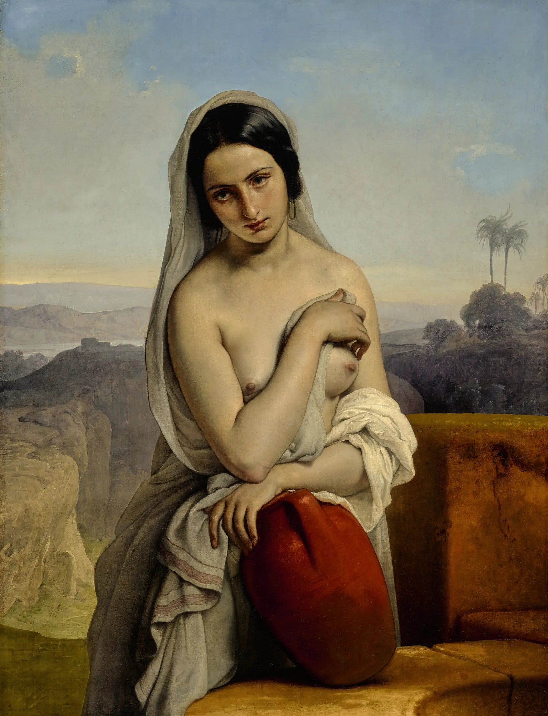 Rebecca au puits - Francesco Hayez image 1 reproduction de peinture à l’huile