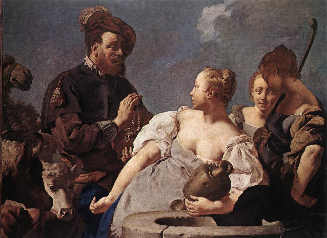 Rébecca au puits - Giovanni Battista Piazzetta image 1 reproduction d’œuvre d’art à l’huile