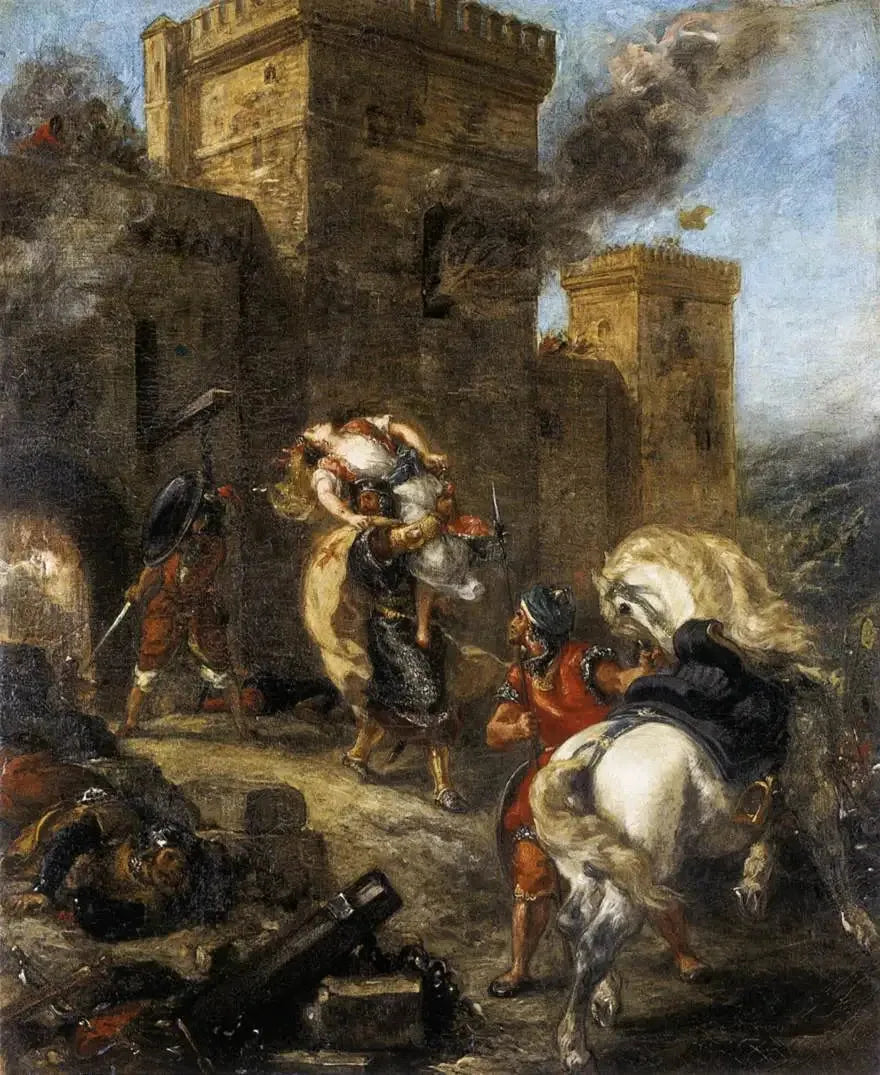 Rébecca enlevée par le Templier - Eugène Delacroix image 1 reproduction d’œuvre d’art à l’huile