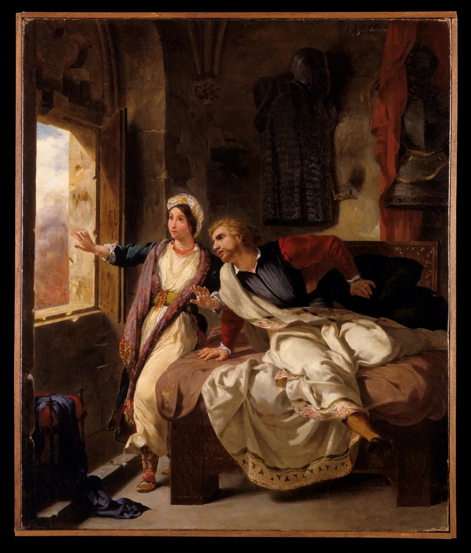 Rebecca et Ivanhoé blessé - Eugène Delacroix image 1 copie de tableau peinte à la main