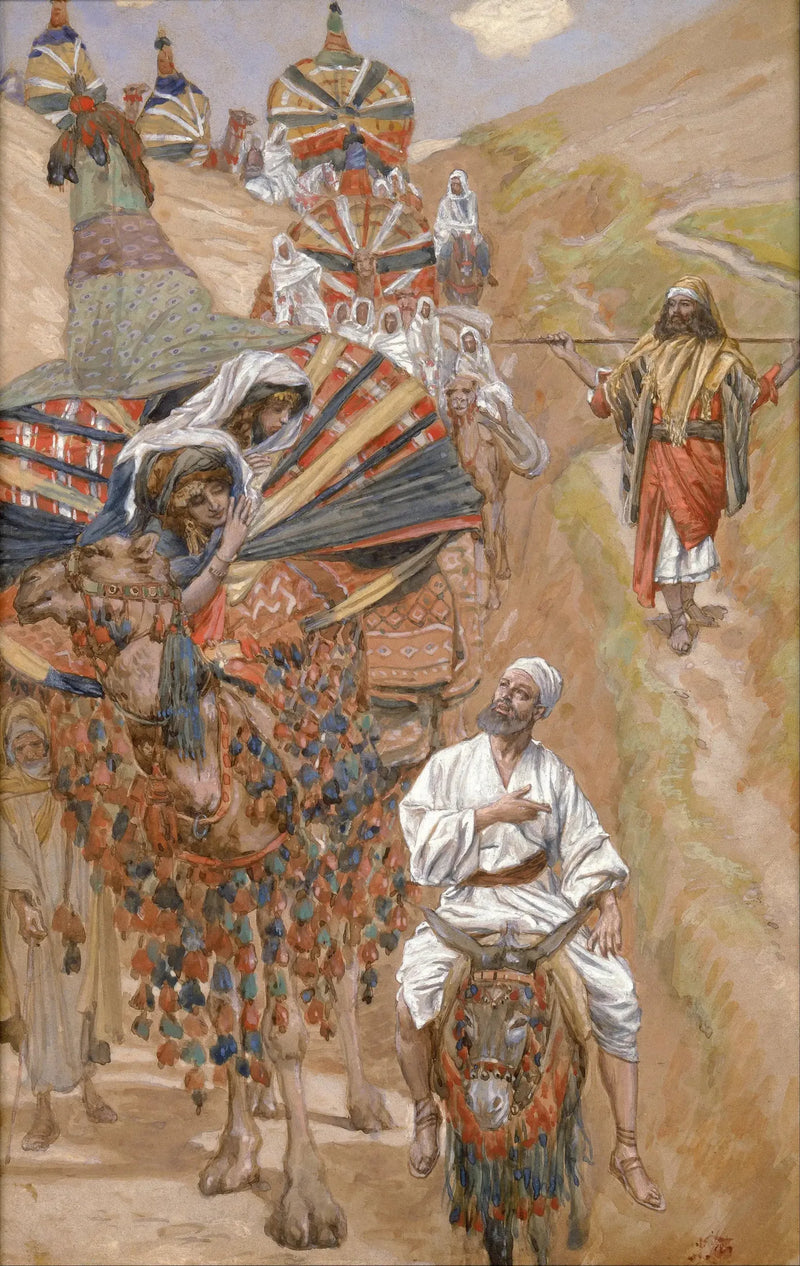Rebecca rencontre Isaac en chemin - James Tissot