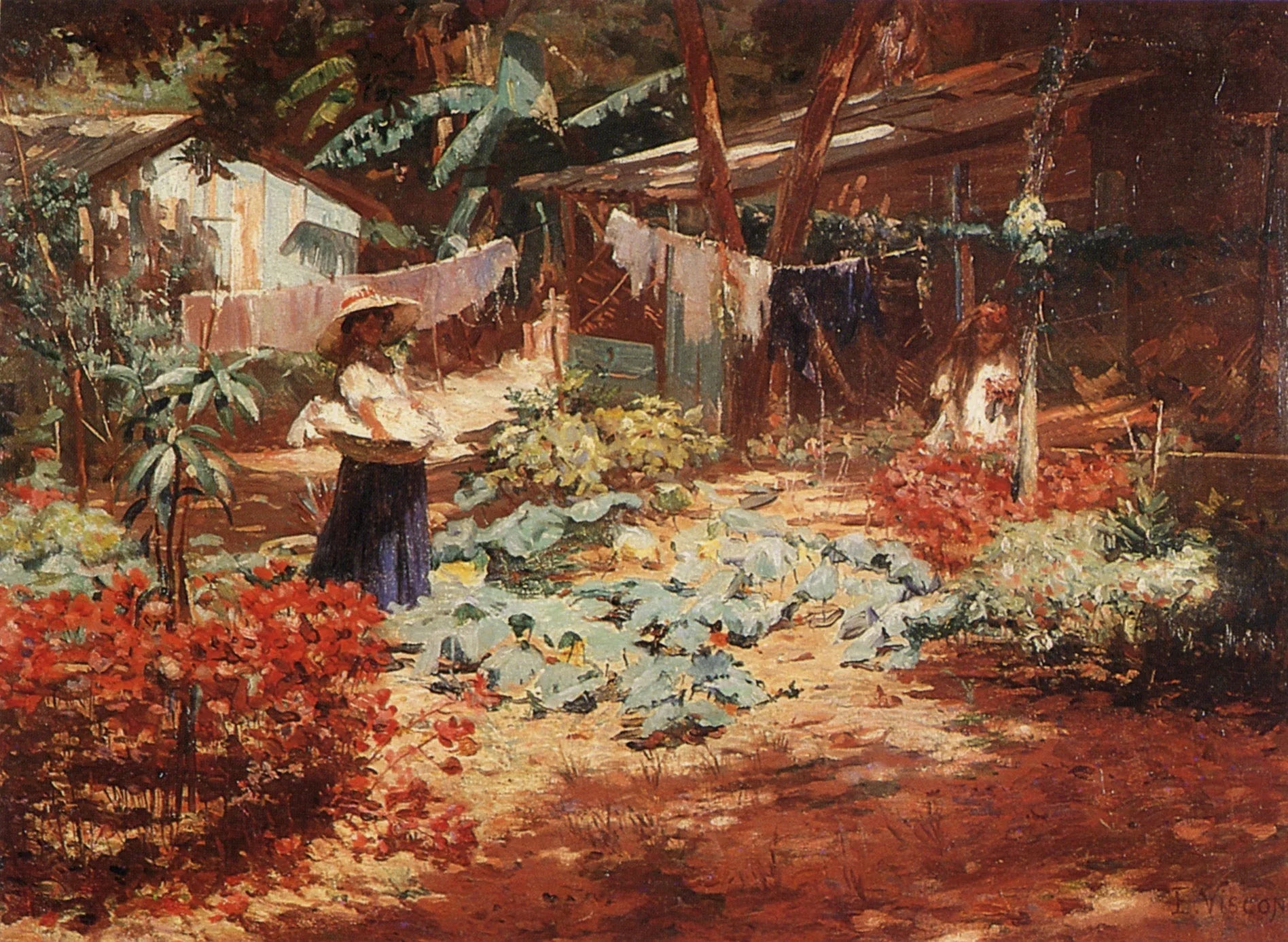 Recanto do Morro de Santo Antônio - Eliseu Visconti image 1 copie de tableau peinte à la main