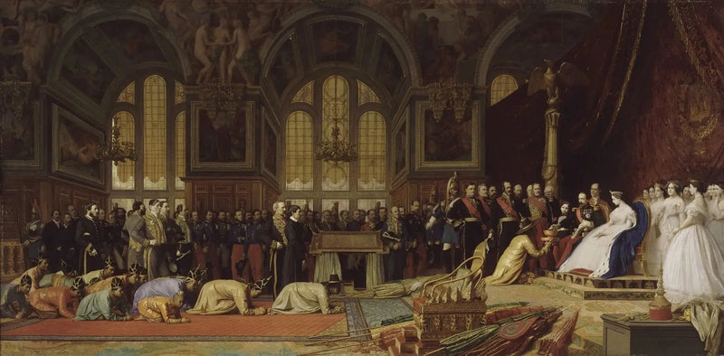 Réception des ambassadeurs siamois par l'Empereur Napoléon III au palais de Fontainebleau, 27 juin 1861 - Jean-Léon Gérôme