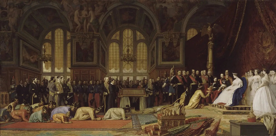 Réception des ambassadeurs siamois par l'Empereur Napoléon III au palais de Fontainebleau, 27 juin 1861 - Jean-Léon Gérôme