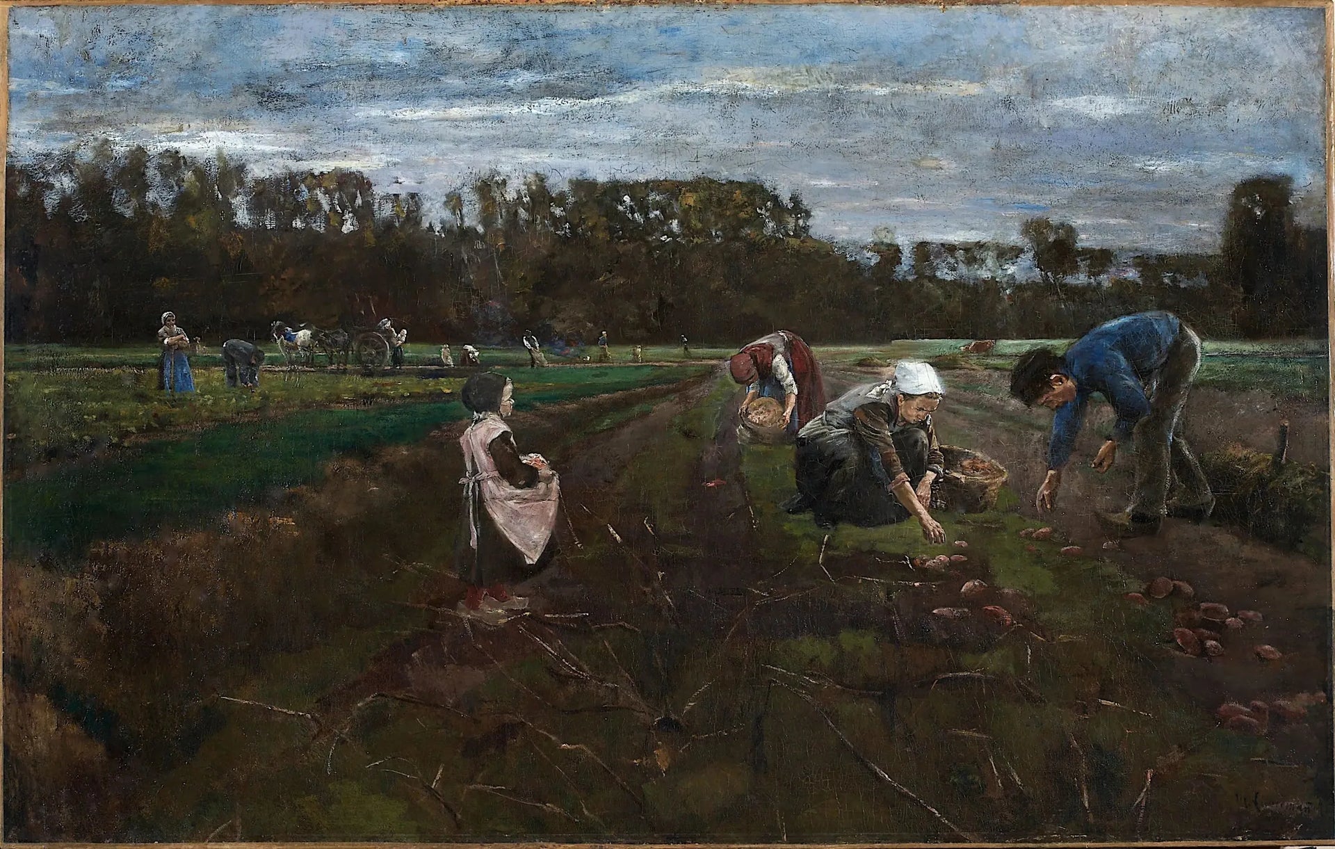 Récolte de pommes de terre - Max Liebermann image 1 tableau peint à l’huile sur toile