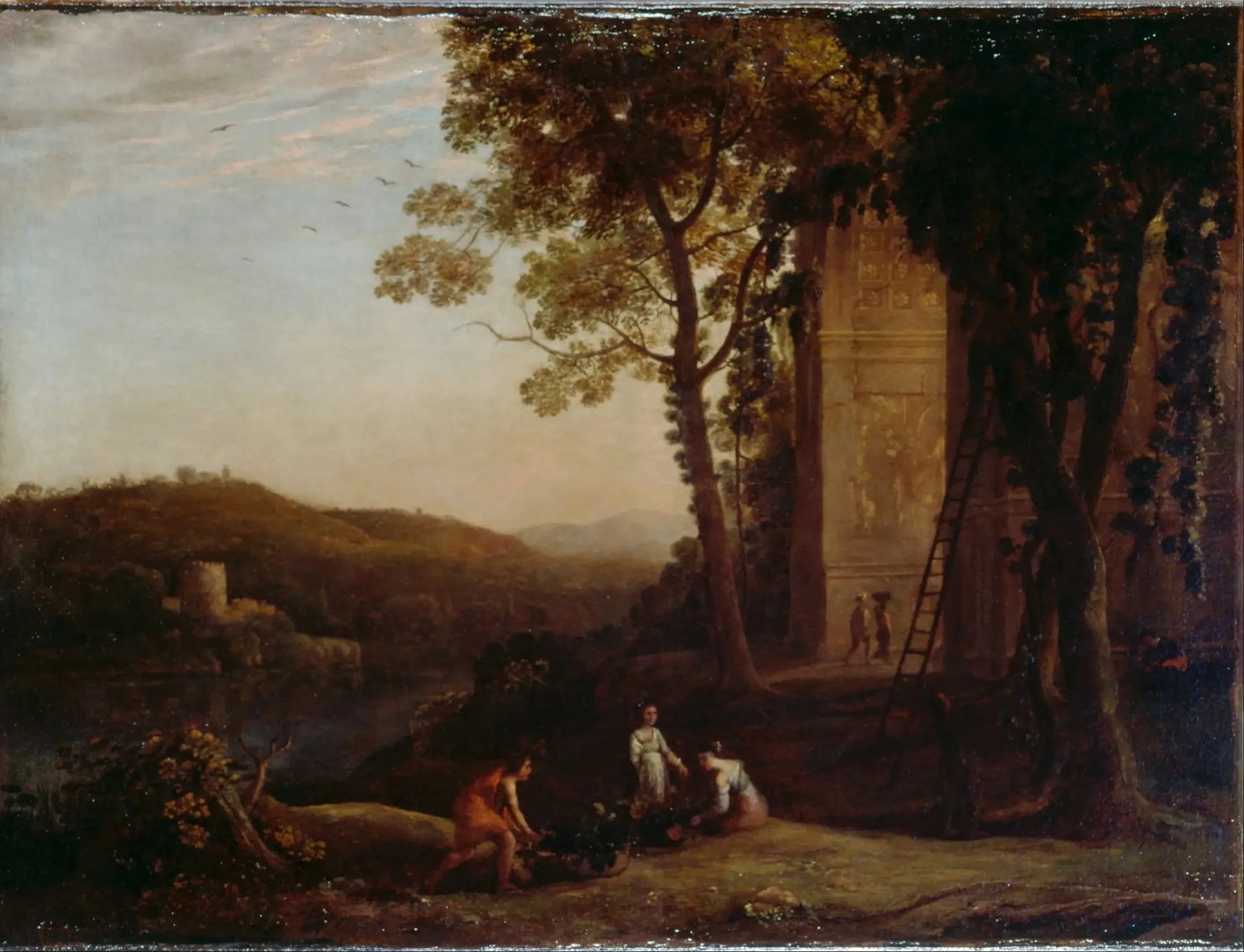 Récolte du raisin - Claude Lorrain image 1 reproduction de peinture à l’huile