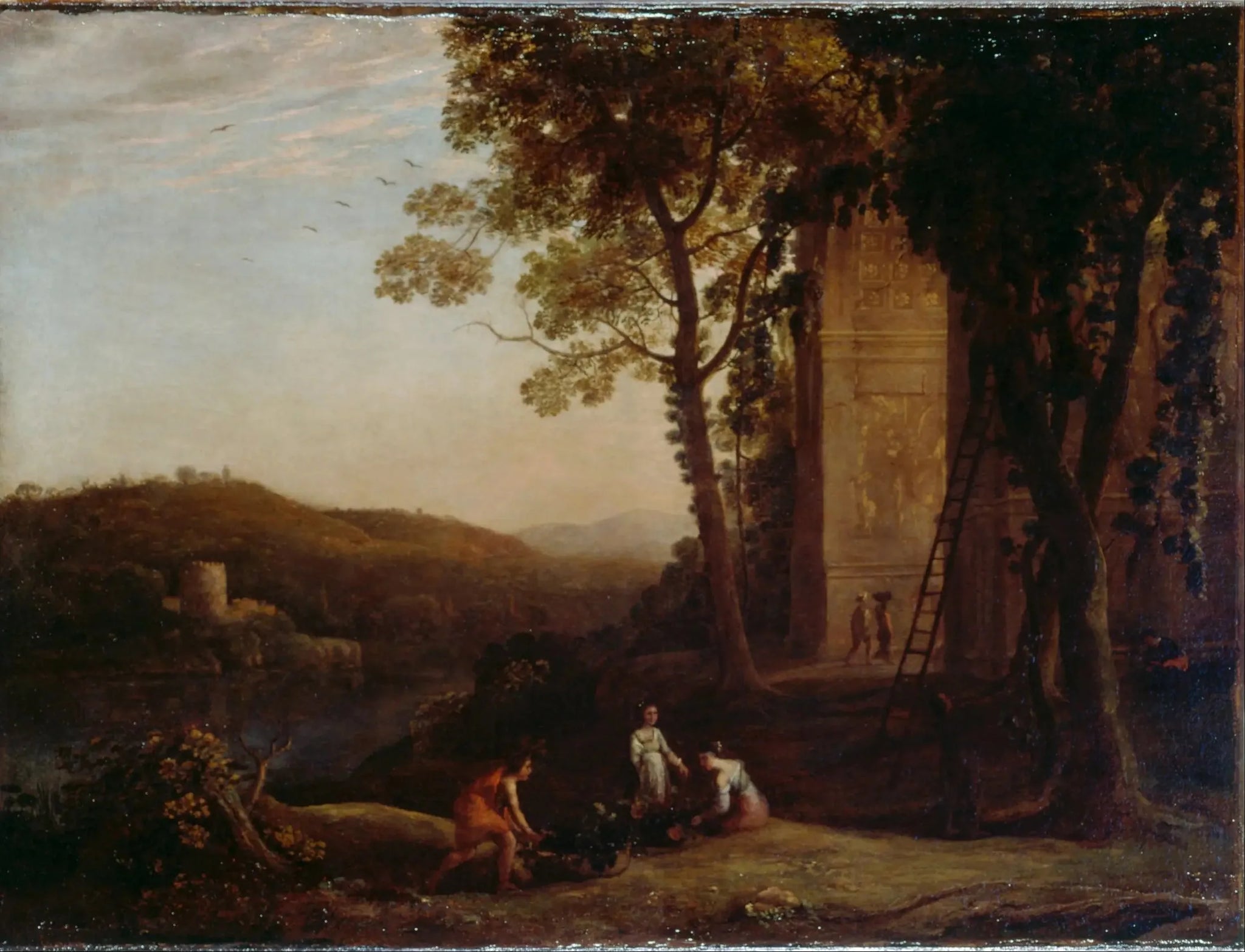 Récolte du raisin - Claude Lorrain image 1 reproduction de peinture à l’huile