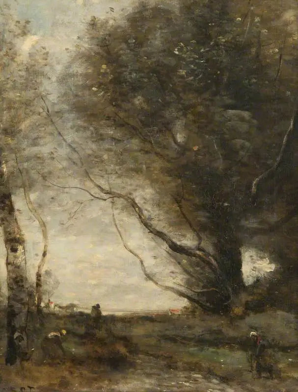 Récolte - Jean-Baptiste Camille Corot image 1 reproduction d’œuvre d’art à l’huile