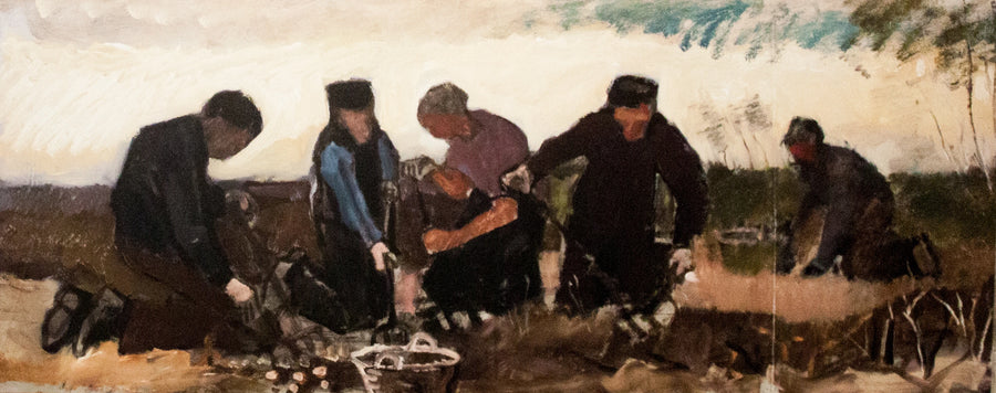 Récolte des pommes de terre (cinq figures), F9 – Van Gogh