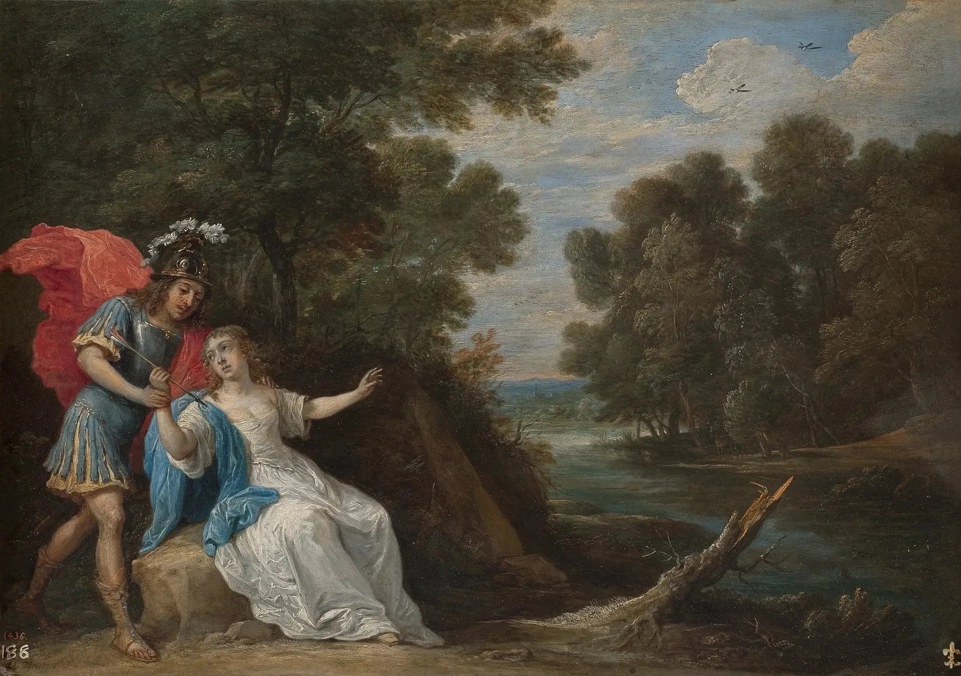Reconciliation of Reinaldo and Armida - David Teniers le Jeune image 1 reproduction artisanale de tableau