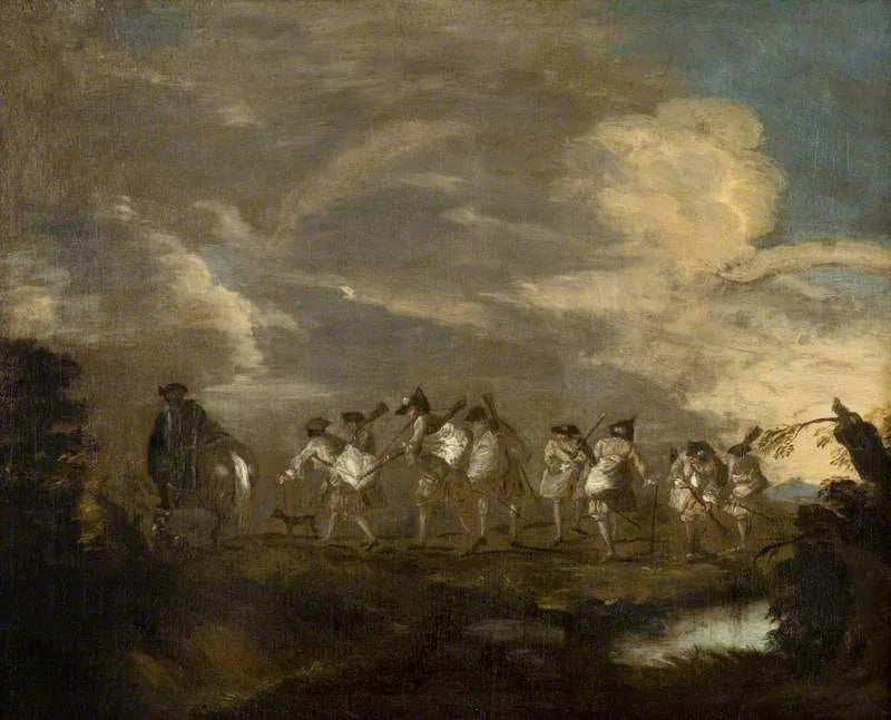 Recrues qui vont rejoindre le régiment - Antoine Watteau image 1 copie de tableau peinte à la main